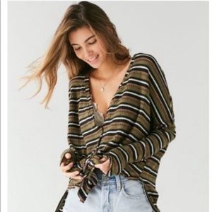 Out From Under “Jojo” Thermal Button-Up Sweater